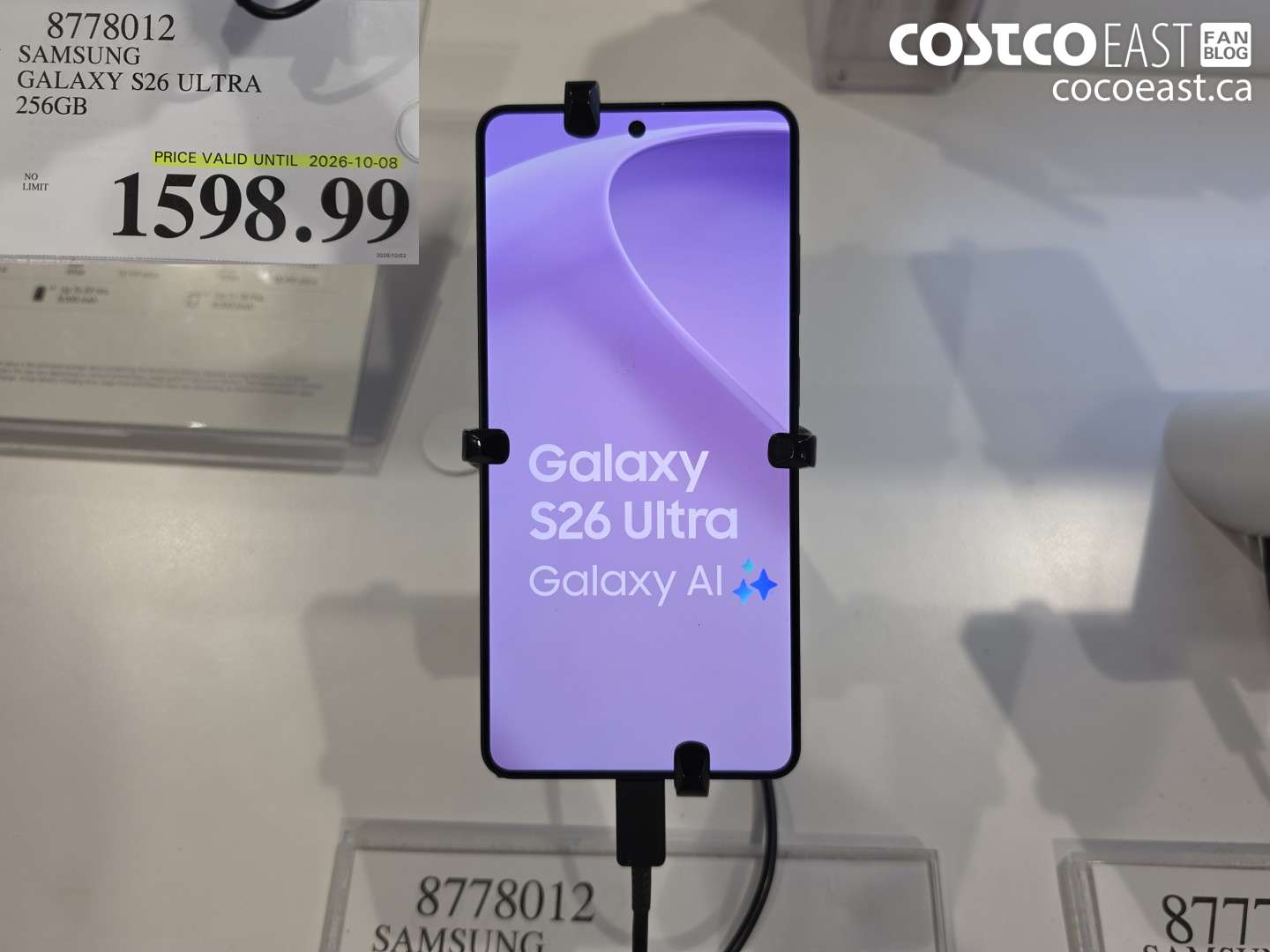 8778012 SAMSUNG GALAXY S26 ULTRA 256GB $1598.99