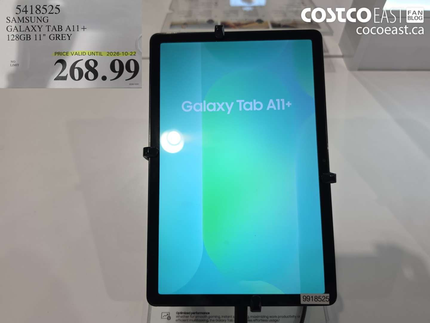 5418525 SAMSUNG GALAXY TAB A11+ 128GB 11