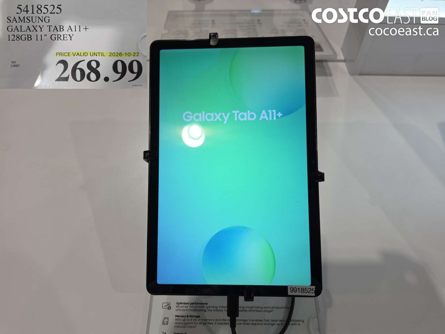 5418525 SAMSUNG GALAXY TAB A11+ 128GB 11