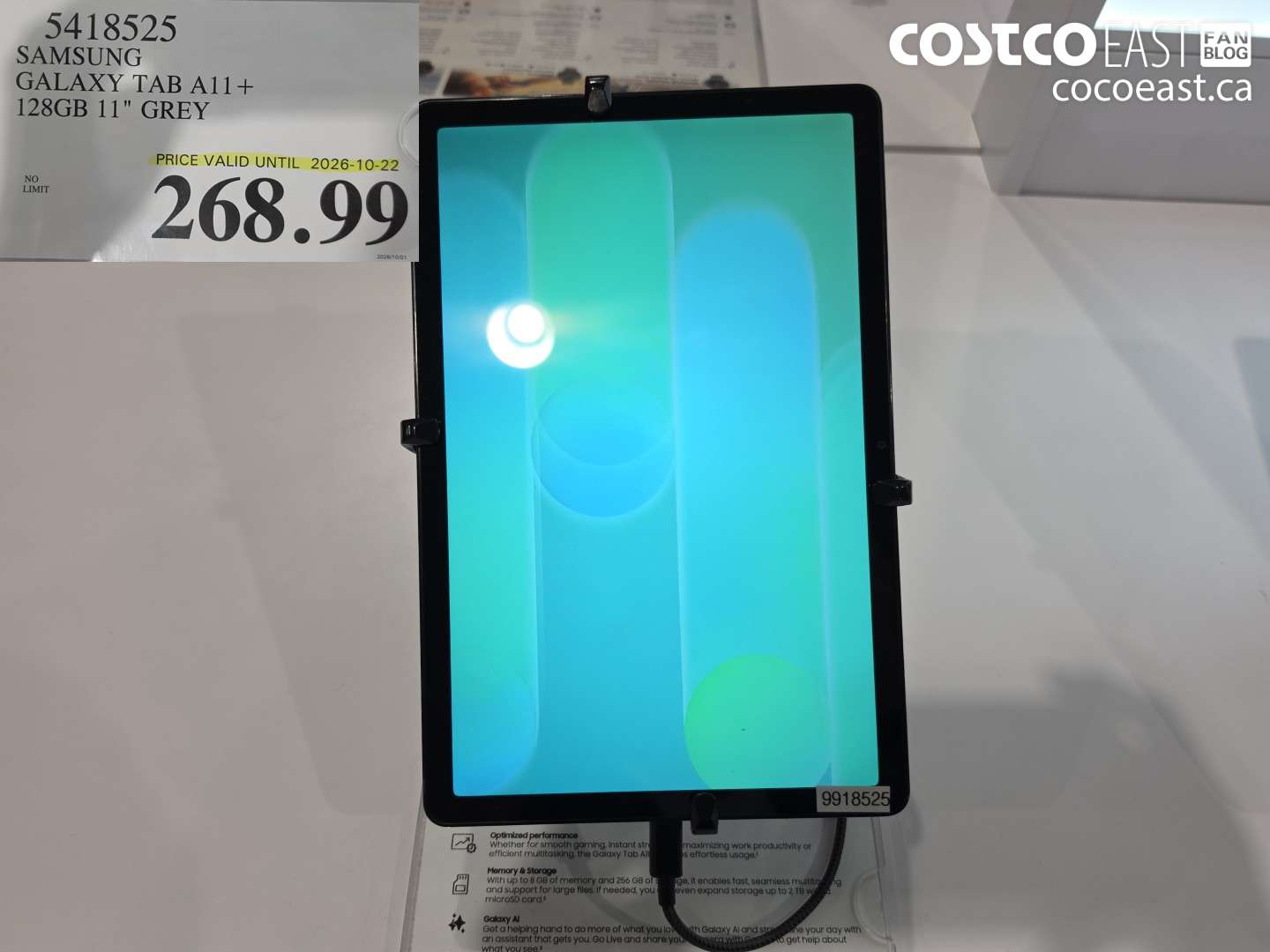 5418525 SAMSUNG GALAXY TAB A11+ 128GB 11