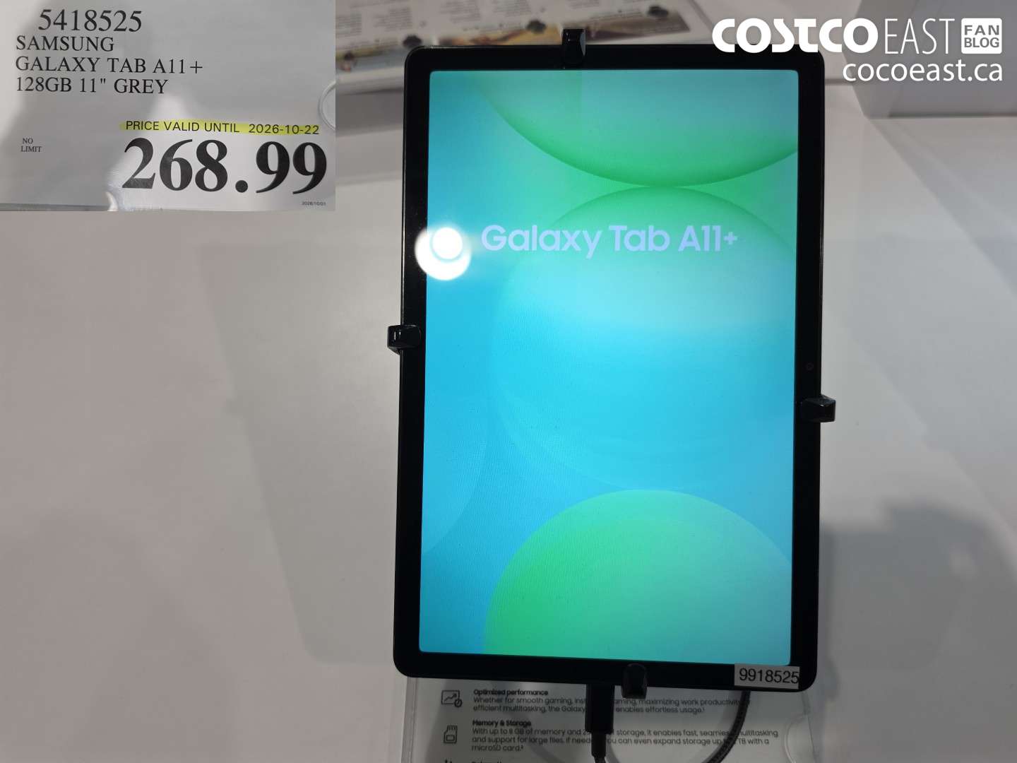 5418525 SAMSUNG GALAXY TAB A11+ 128GB 11