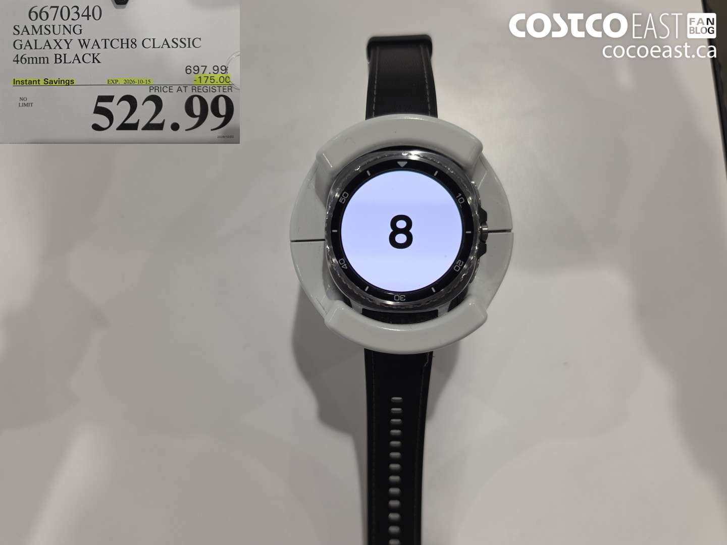 6670340 SAMSUNG GALAXY WATCH8 CLASSIC 46MM BLACK ($175.00 INSTANT SAVINGS EXPIRES ON 2026-10-15) $522.99