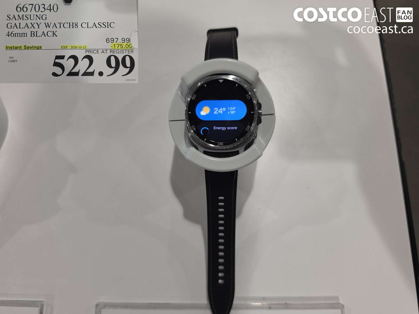 6670340 SAMSUNG GALAXY WATCH8 CLASSIC 46MM BLACK ($175.00 INSTANT SAVINGS EXPIRES ON 2026-10-15) $522.99
