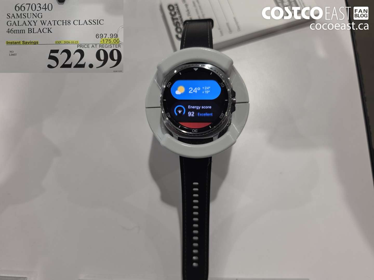 6670340 SAMSUNG GALAXY WATCH8 CLASSIC 46MM BLACK ($175.00 INSTANT SAVINGS EXPIRES ON 2026-10-15) $522.99
