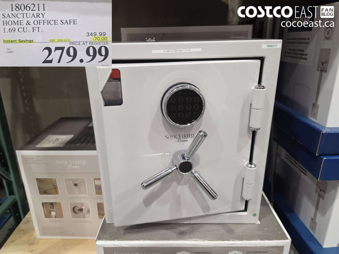 1806211 SANCTUARY HOME & OFFICE SAFE 1.69 CU. FT. ($70.00 INSTANT SAVINGS EXPIRES ON 2026-10-11) $279.99