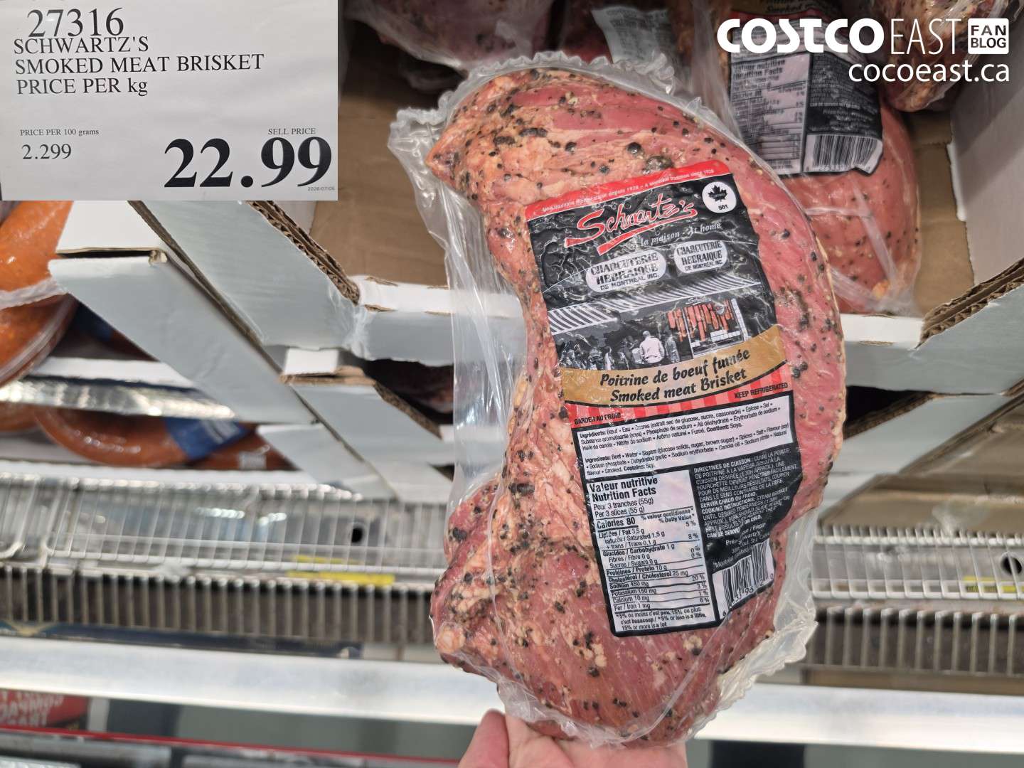 27316 SCHWARTZ'S SMOKED MEAT BRISKET $22.99