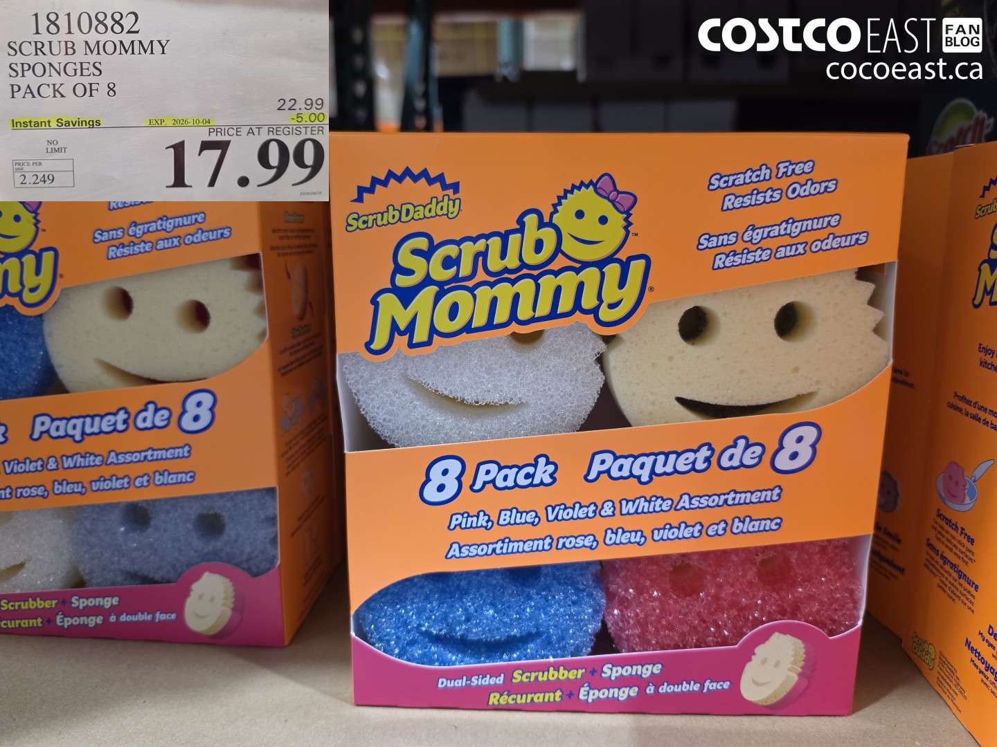 1810882 SCRUB MOMMY SPONGES PACK OF 8 ($5.00 INSTANT SAVINGS EXPIRES ON 2026-10-04) $17.99