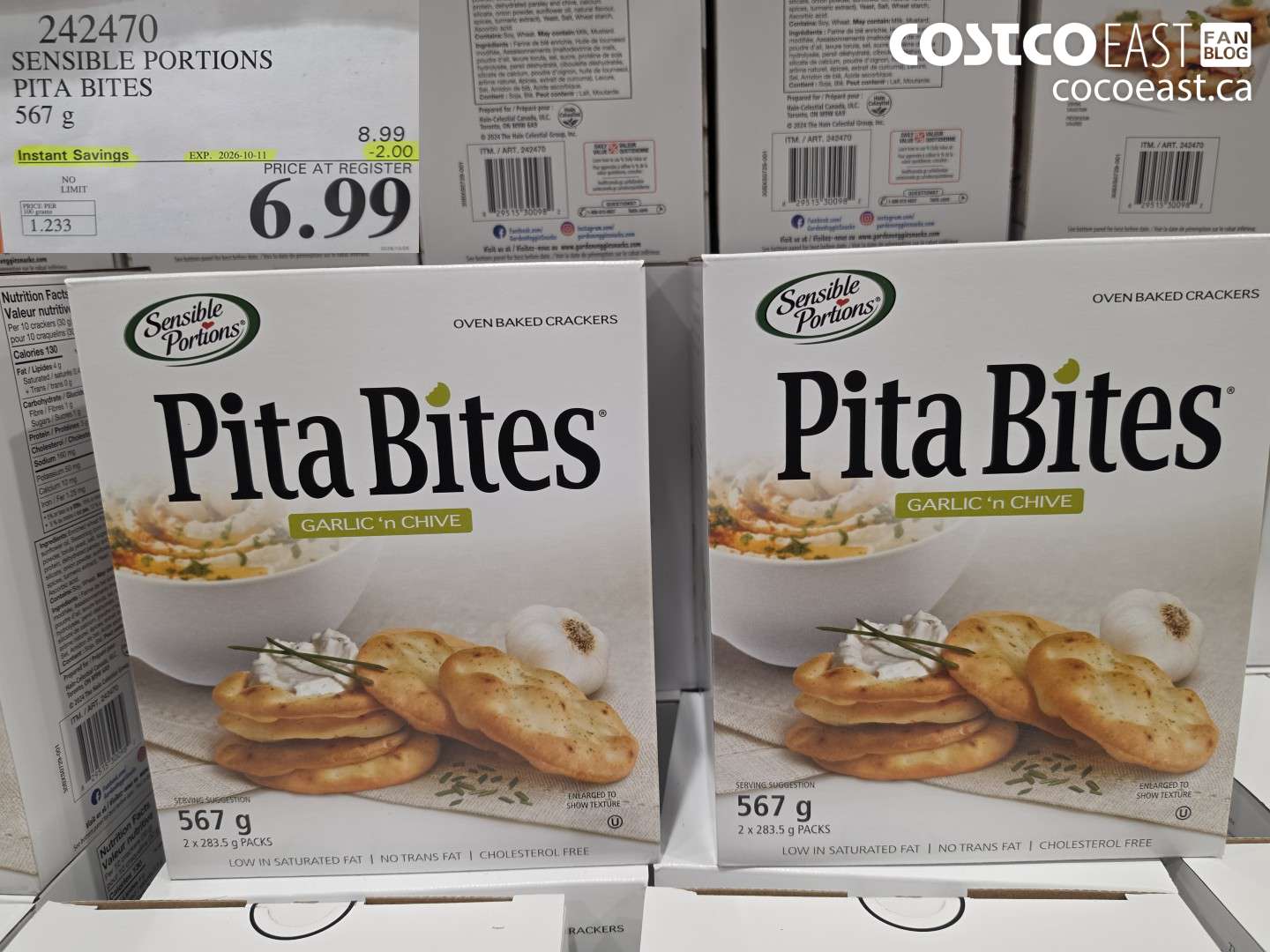 242470 SENSIBLE PORTIONS PITA BITES 567 G ($2.00 INSTANT SAVINGS EXPIRES ON 2026-10-11) $6.99