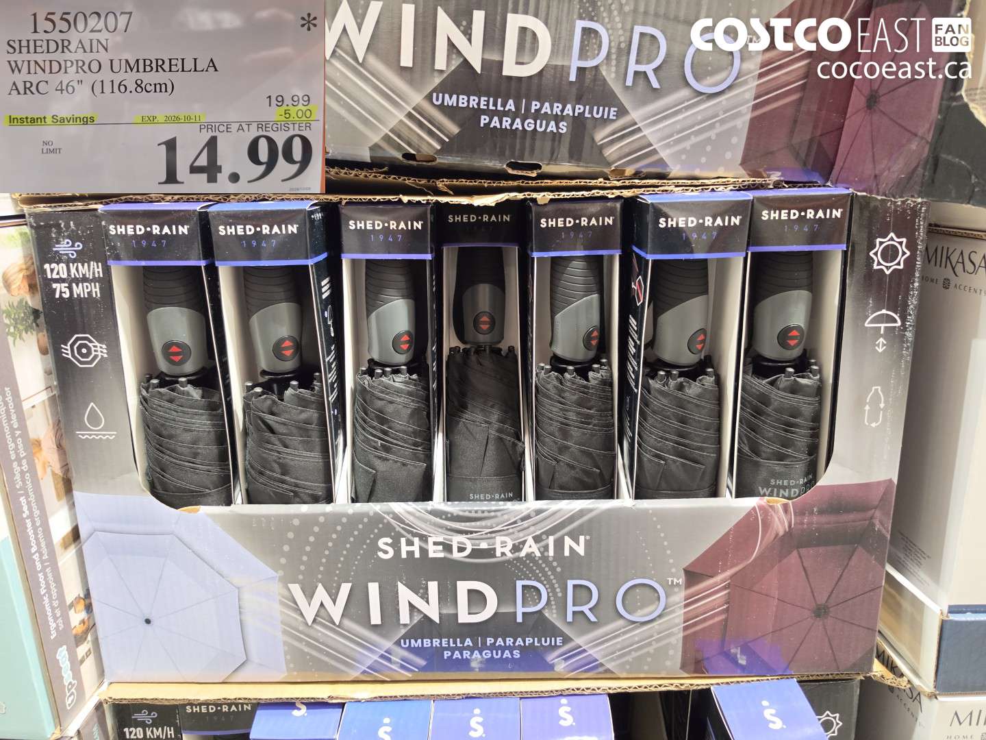 1550207 SHEDRAIN WINDPRO UMBRELLA ARC 46