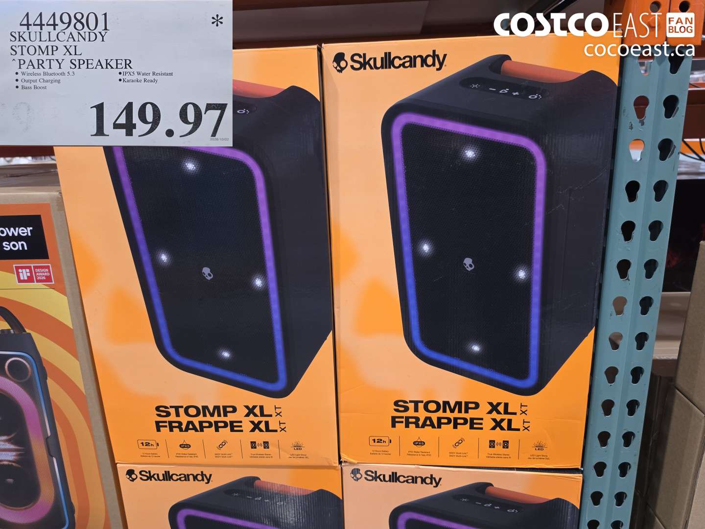 4449801 SKULLCANDY STOMP XL PARTY SPEAKER $149.97