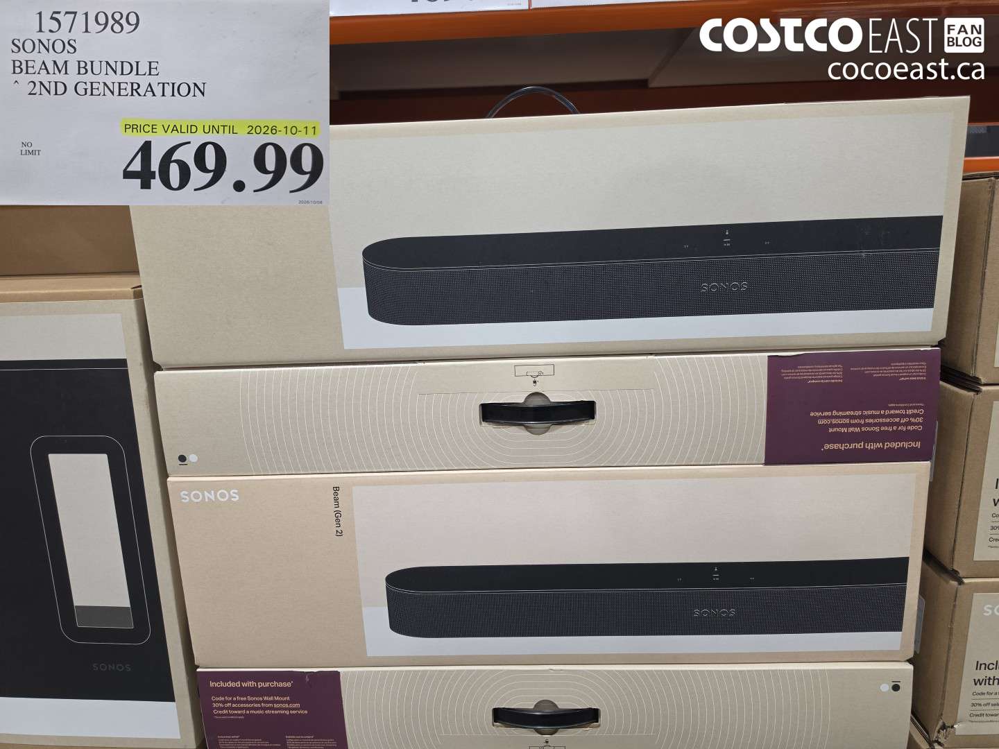 1571989 SONOS BEAM BUNDLE 2ND GENERATION $469.99