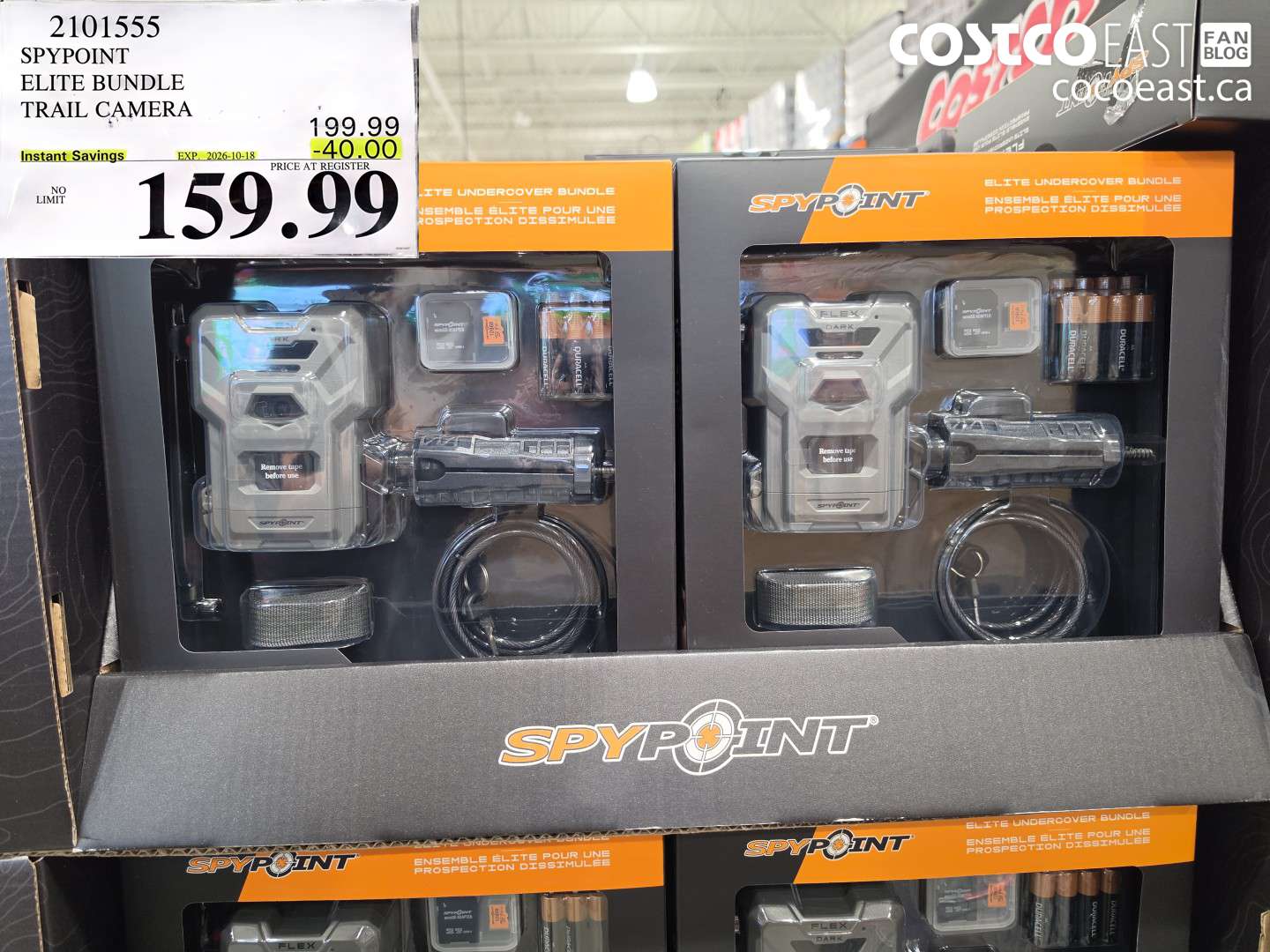 2101555 SPYPOINT ELITE BUNDLE TRAIL CAMERA ($40.00 INSTANT SAVINGS EXPIRES ON 2026-10-18) $159.99