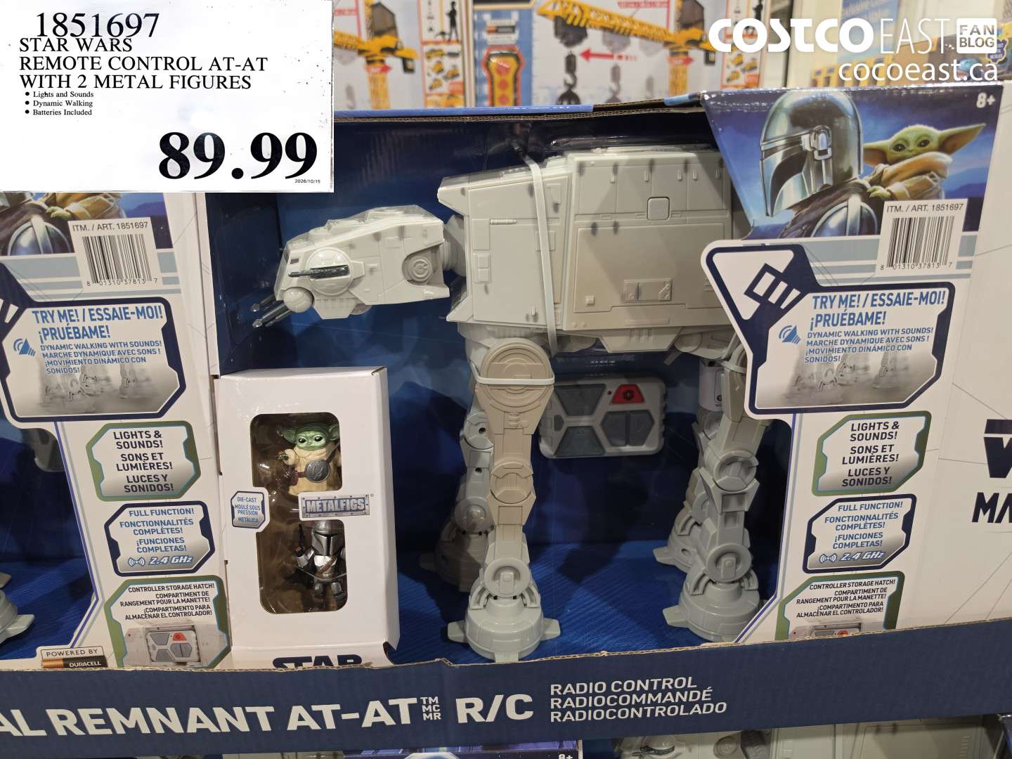 1851697 STAR WARS REMOTE CONTROL AT-AT WITH 2 METAL FIGURES $89.99