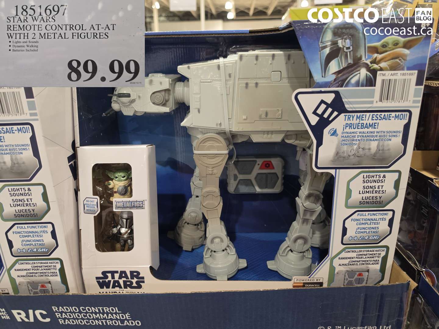 1851697 STAR WARS REMOTE CONTROL AT-AT WITH 2 METAL FIGURES $89.99
