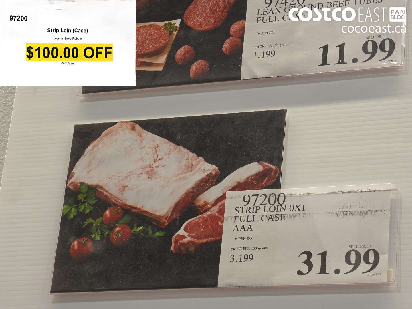 97200 STRIP LOIN (CASE) ($100.00 INSTANT SAVINGS)