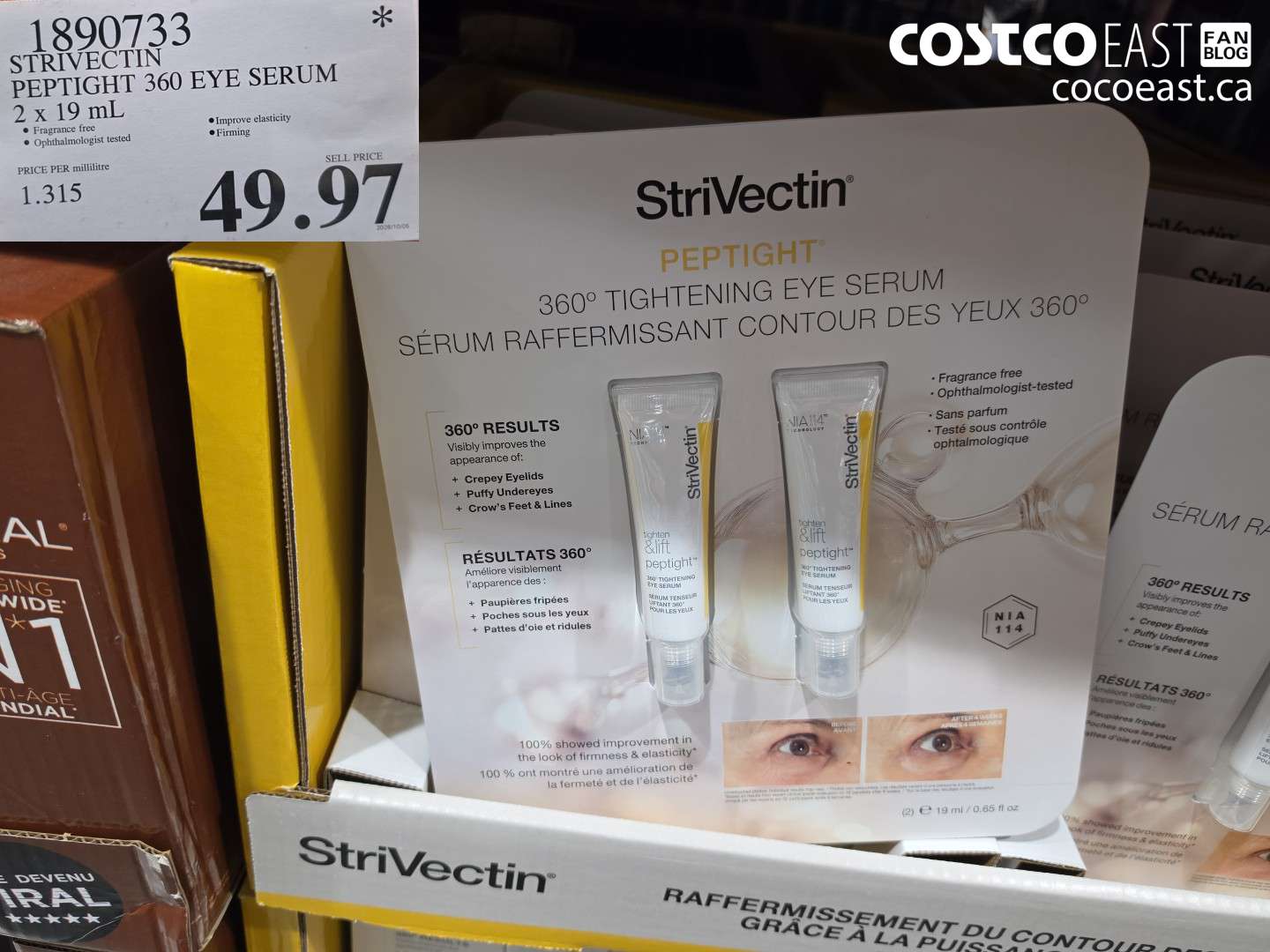 1890733 STRIVECTIN PEPTIGHT 360 EYE SERUM 2 X 19 ML $49.97