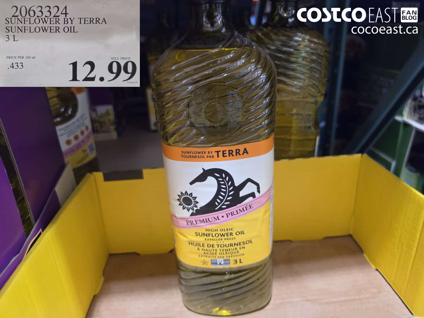 2063324 SUNFLOWER BY TERRA SUNFLOWER OIL 3 L $12.99