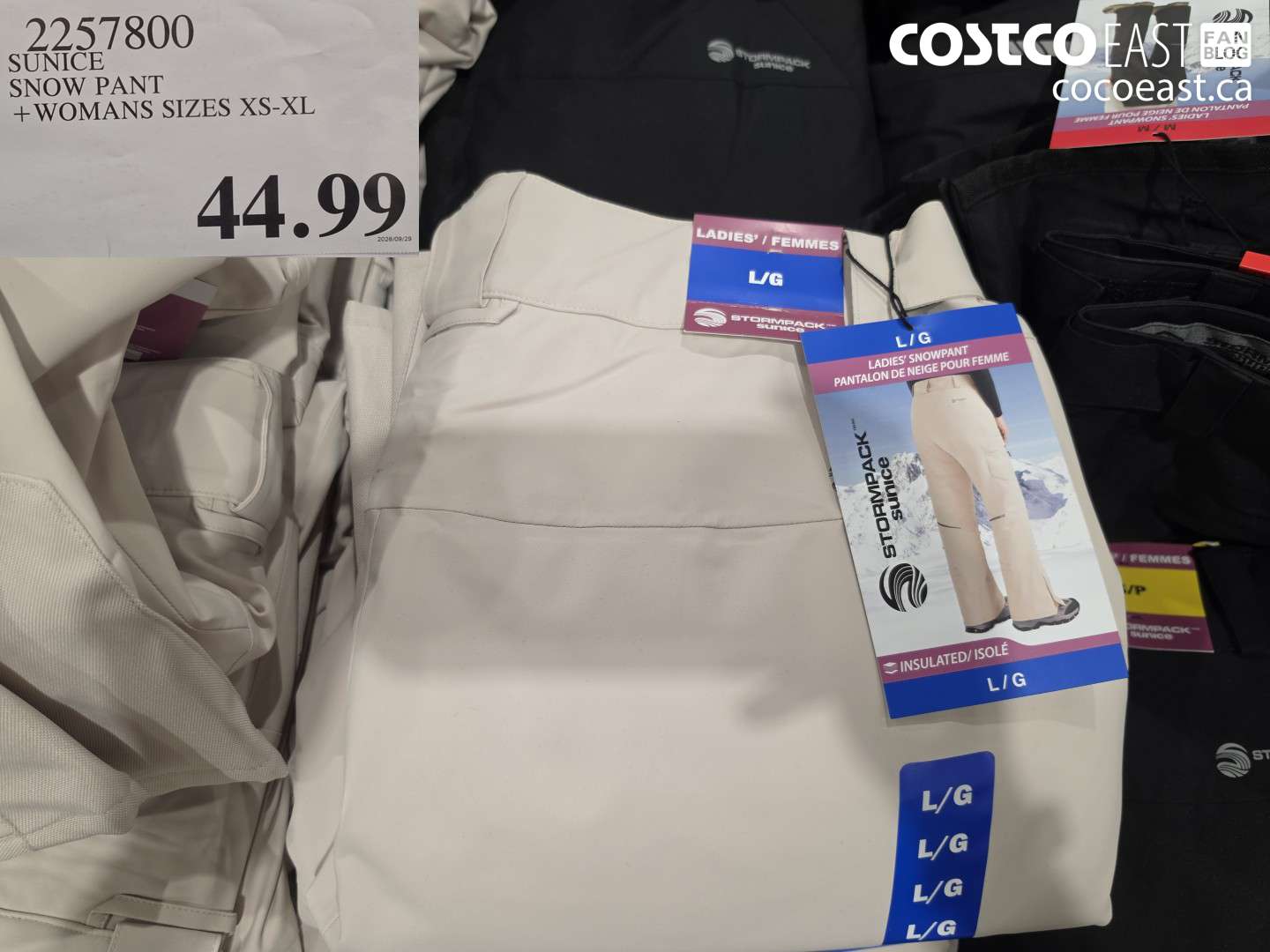 2257800 SUNICE SNOW PANT + WOMANS SIZES XS-XL $44.99