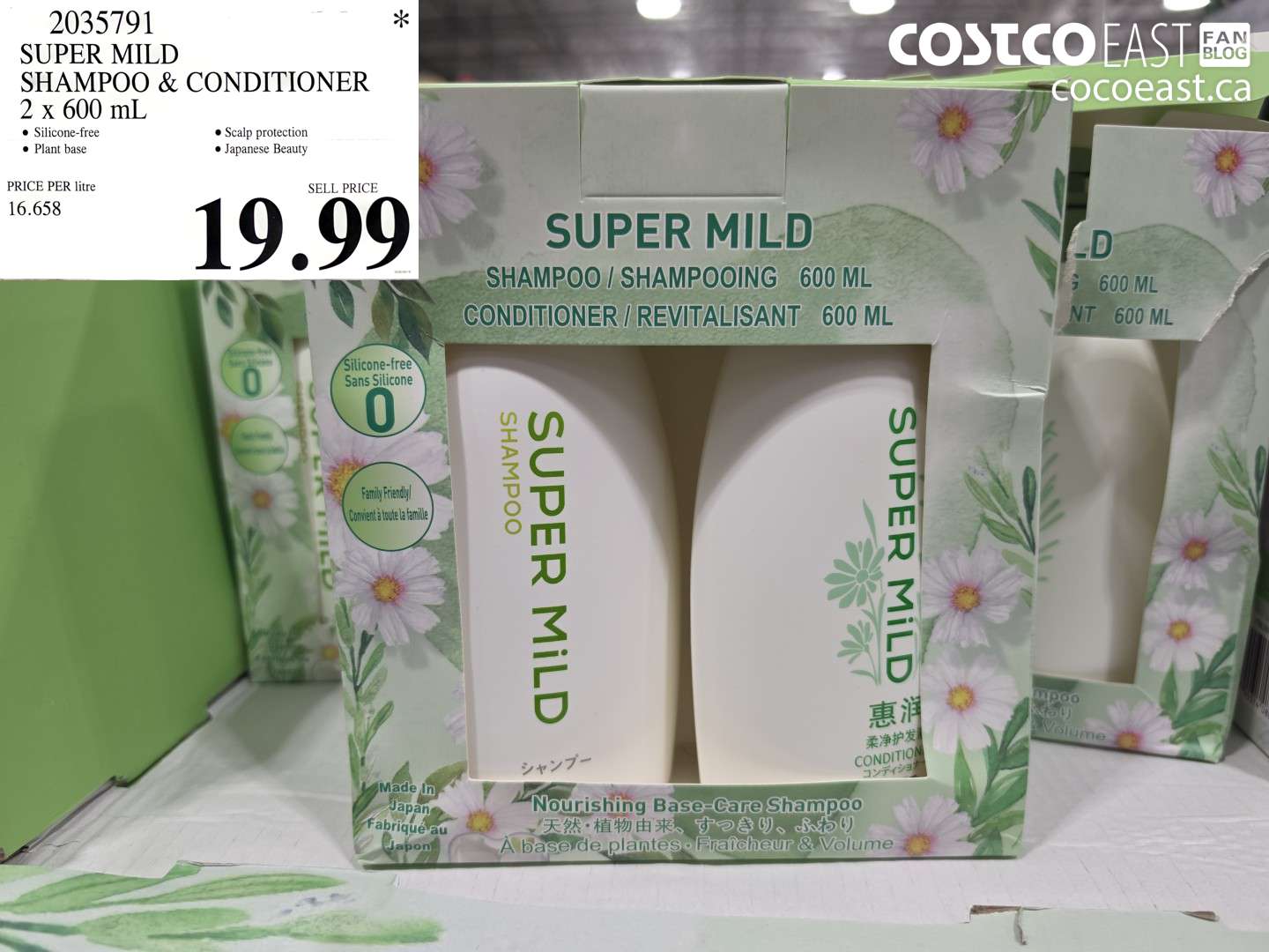 2035791 SUPER MILD SHAMPOO & CONDITIONER 2 X 600 ML $19.99