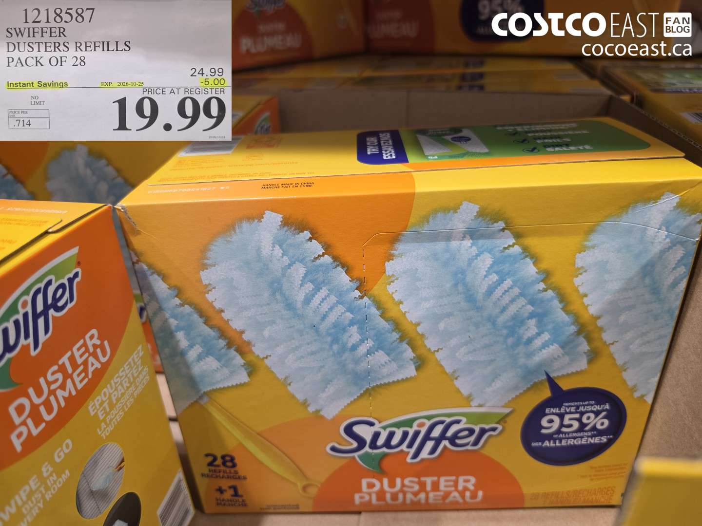 1218587 SWIFFER DUSTERS REFILLS PACK OF 28 ($5.00 INSTANT SAVINGS EXPIRES ON 2026-10-25) $19.99