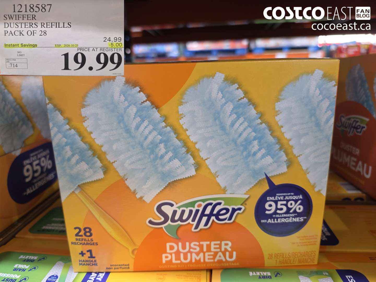 1218587 SWIFFER DUSTERS REFILLS PACK OF 28 ($5.00 INSTANT SAVINGS EXPIRES ON 2026-10-25) $19.99