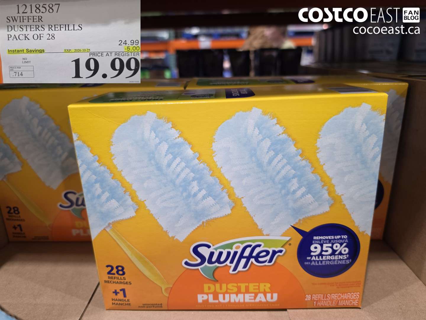 1218587 SWIFFER DUSTERS REFILLS PACK OF 28 ($5.00 INSTANT SAVINGS EXPIRES ON 2026-10-25) $19.99