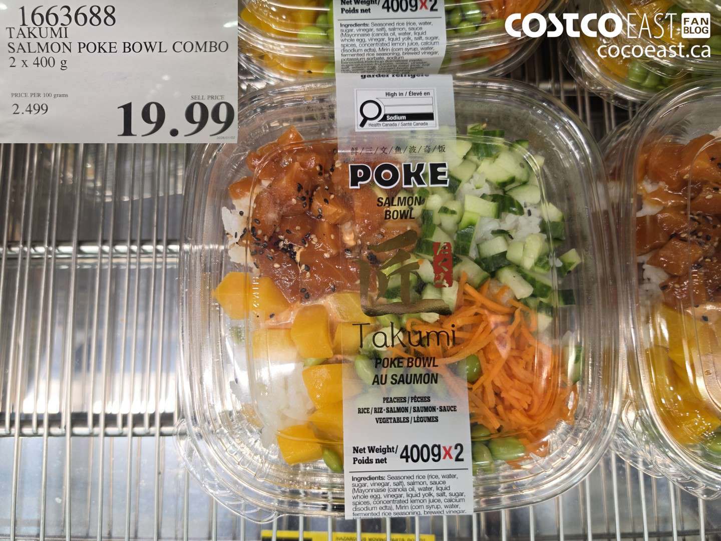 1663688 TAKUMI SALMON POKE BOWL COMBO 2 X 400 G $19.99