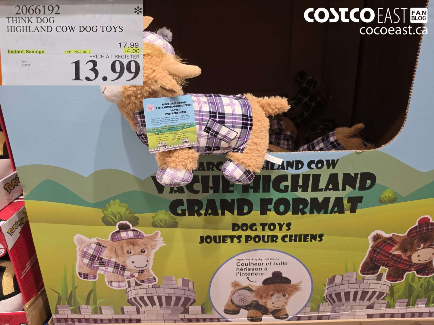 2066192 THINK DOG HIGHLAND COW DOG TOYS ($4.00 INSTANT SAVINGS EXPIRES ON 2026-10-11) $13.99
