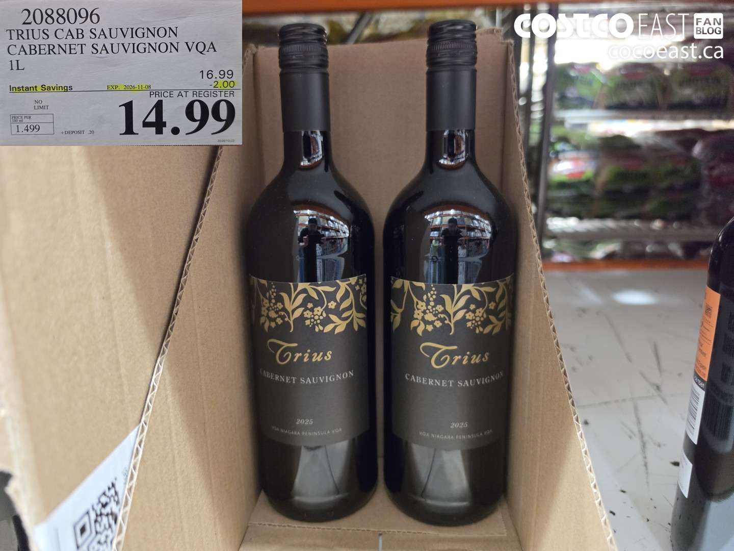 2088096 TRIUS CAB SAUVIGNON CABERNET SAUVIGNON VQA 1L ($2.00 INSTANT SAVINGS EXPIRES ON 2026-11-08) $14.99