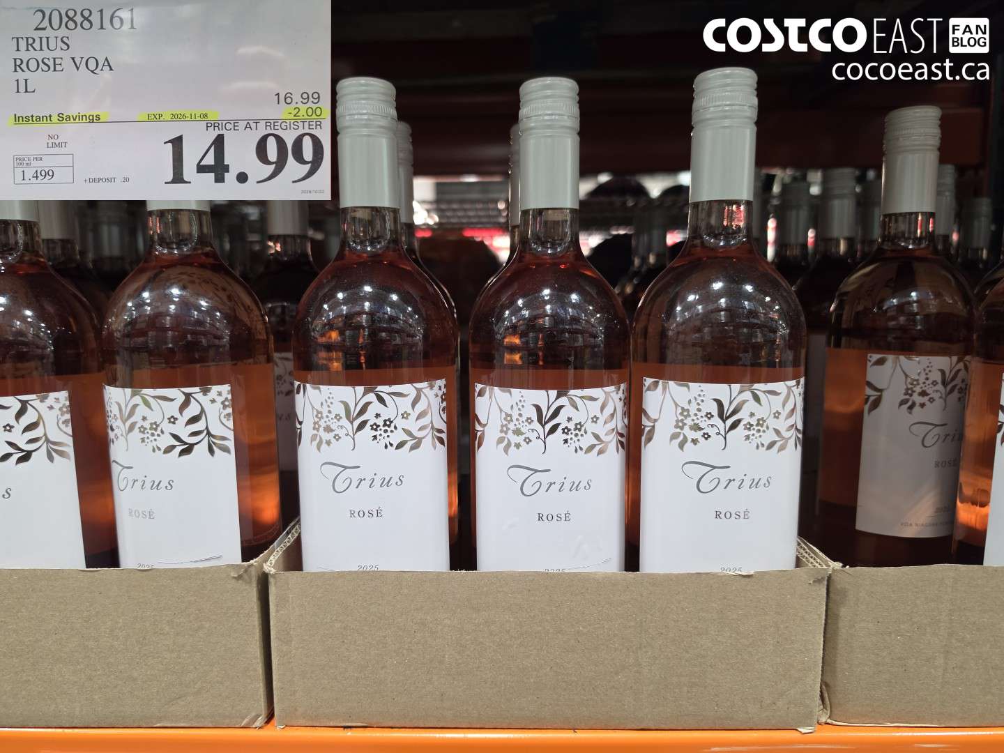 2088161 TRIUS ROSE VQA 1L ($2.00 INSTANT SAVINGS EXPIRES ON 2026-11-08) $14.99