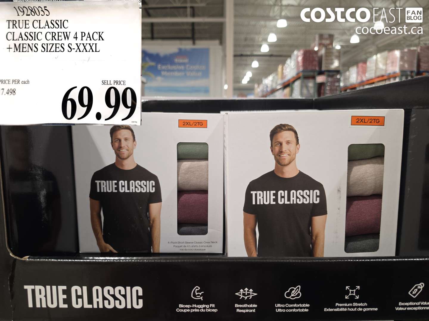 1928035 TRUE CLASSIC CLASSIC CREW 4 PACK + MENS SIZES S-XXXL $69.99