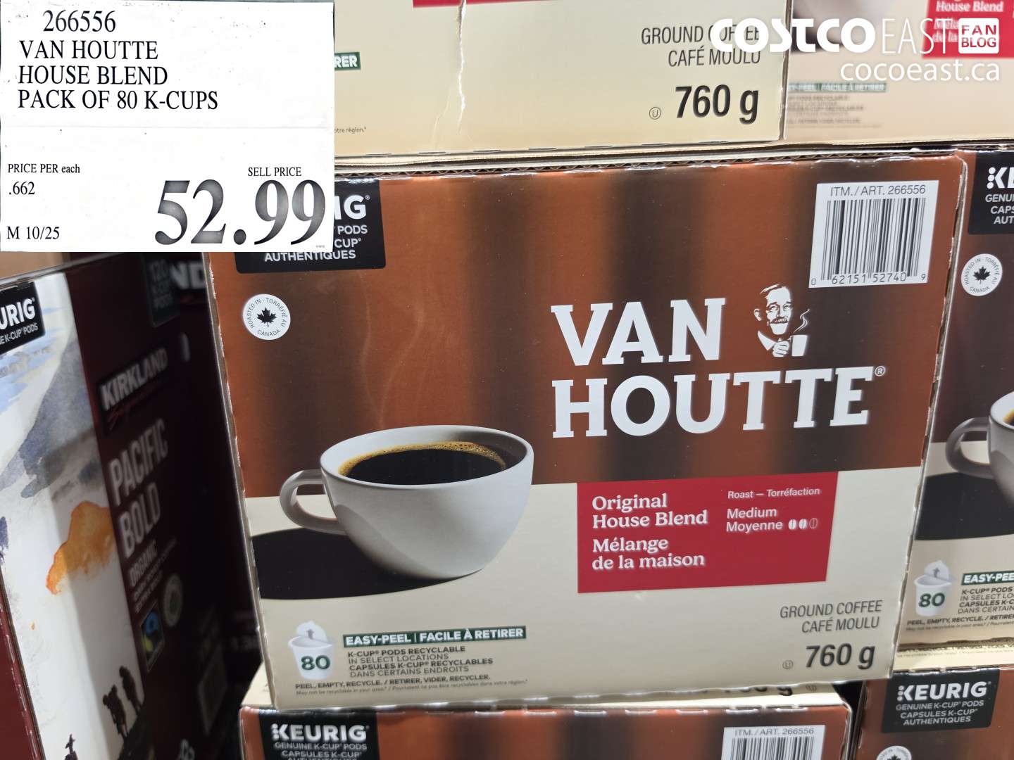 266556 VAN HOUTTE HOUSE BLEND PACK OF 80 K-CUPS $52.99