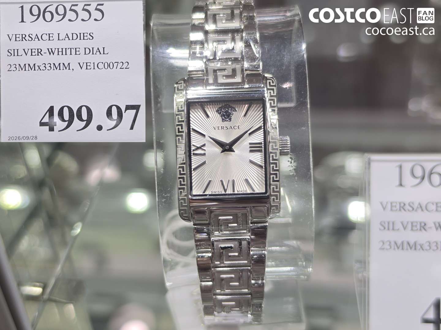 1969555 VERSACE LADIES SILVER-WHITE DIAL 23MMX33MM $499.97