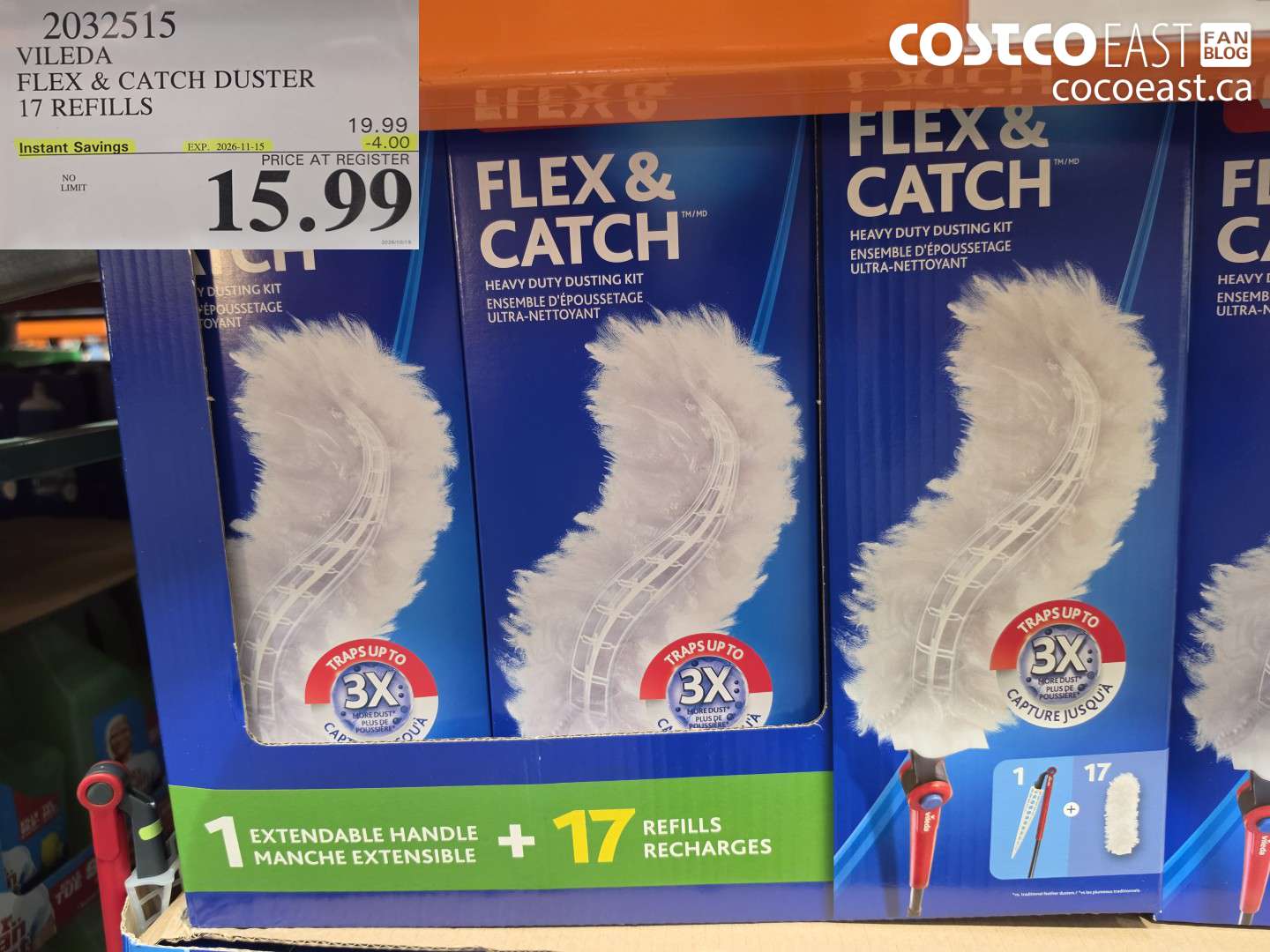 2032515 VILEDA FLEX & CATCH DUSTER 17 REFILLS ($4.00 INSTANT SAVINGS EXPIRES ON 2026-11-15) $15.99