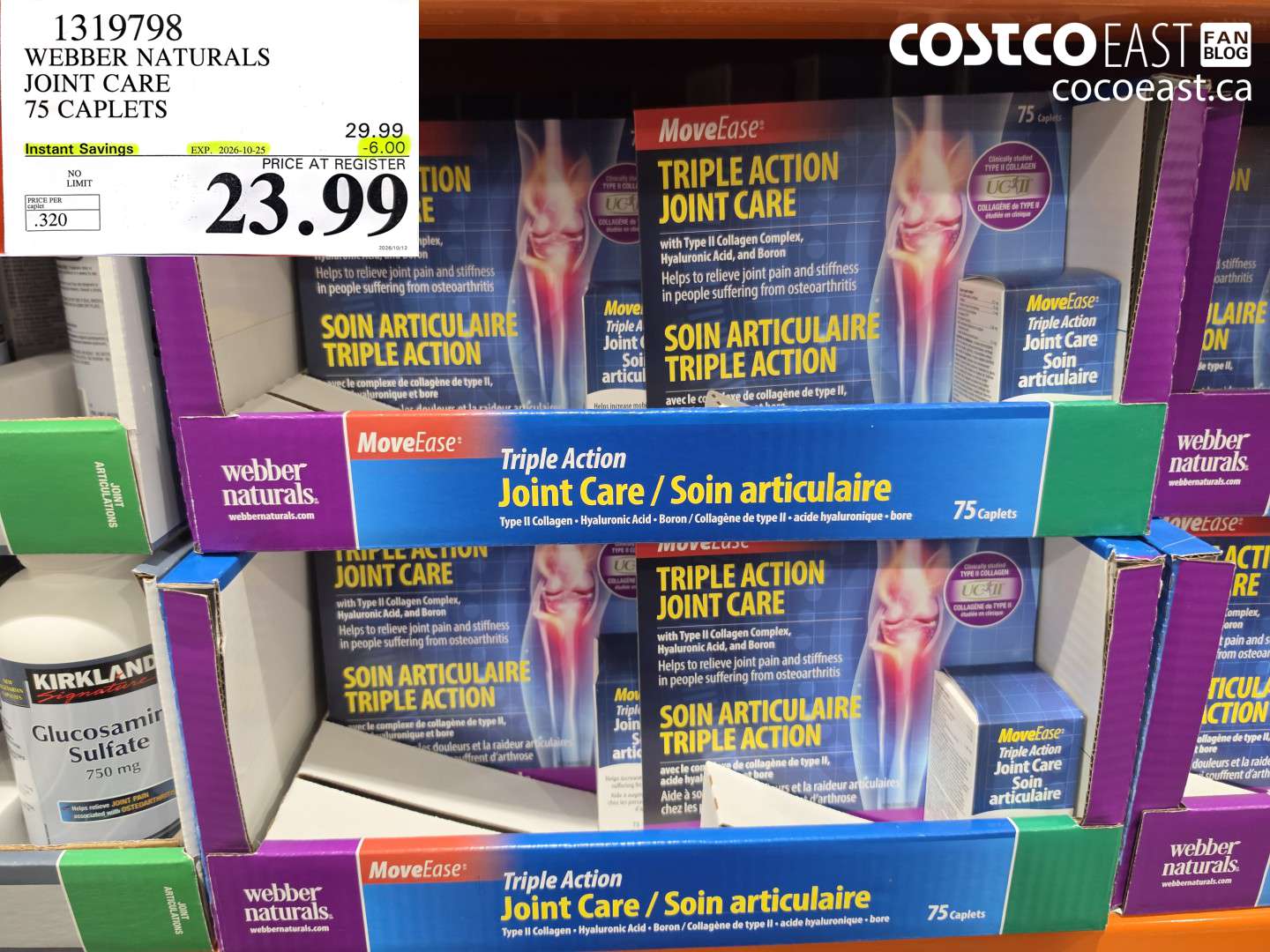 1319798 WEBBER NATURALS JOINT CARE 75 CAPLETS ($6.00 INSTANT SAVINGS EXPIRES ON 2026-10-25) $23.99