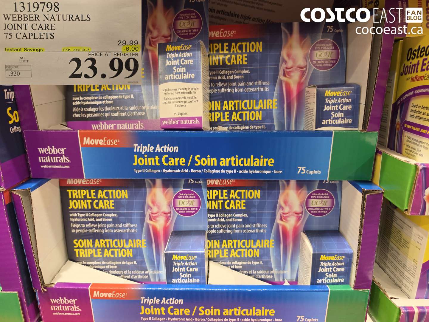1319798 WEBBER NATURALS JOINT CARE 75 CAPLETS ($6.00 INSTANT SAVINGS EXPIRES ON 2026-10-25) $23.99