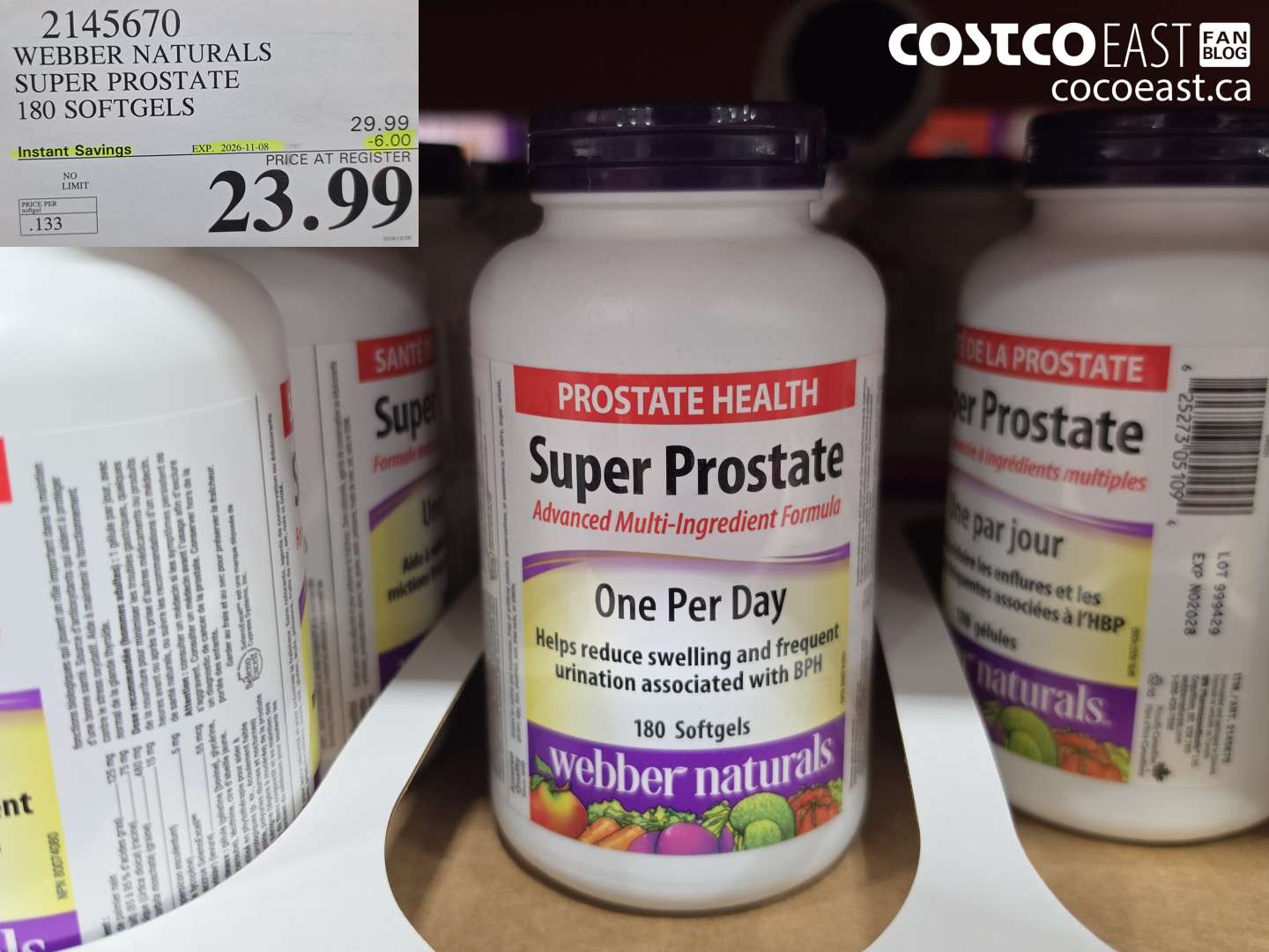 2145670 WEBBER NATURALS SUPER PROSTATE 180 SOFTGELS ($6.00 INSTANT SAVINGS EXPIRES ON 2026-11-08) $23.99