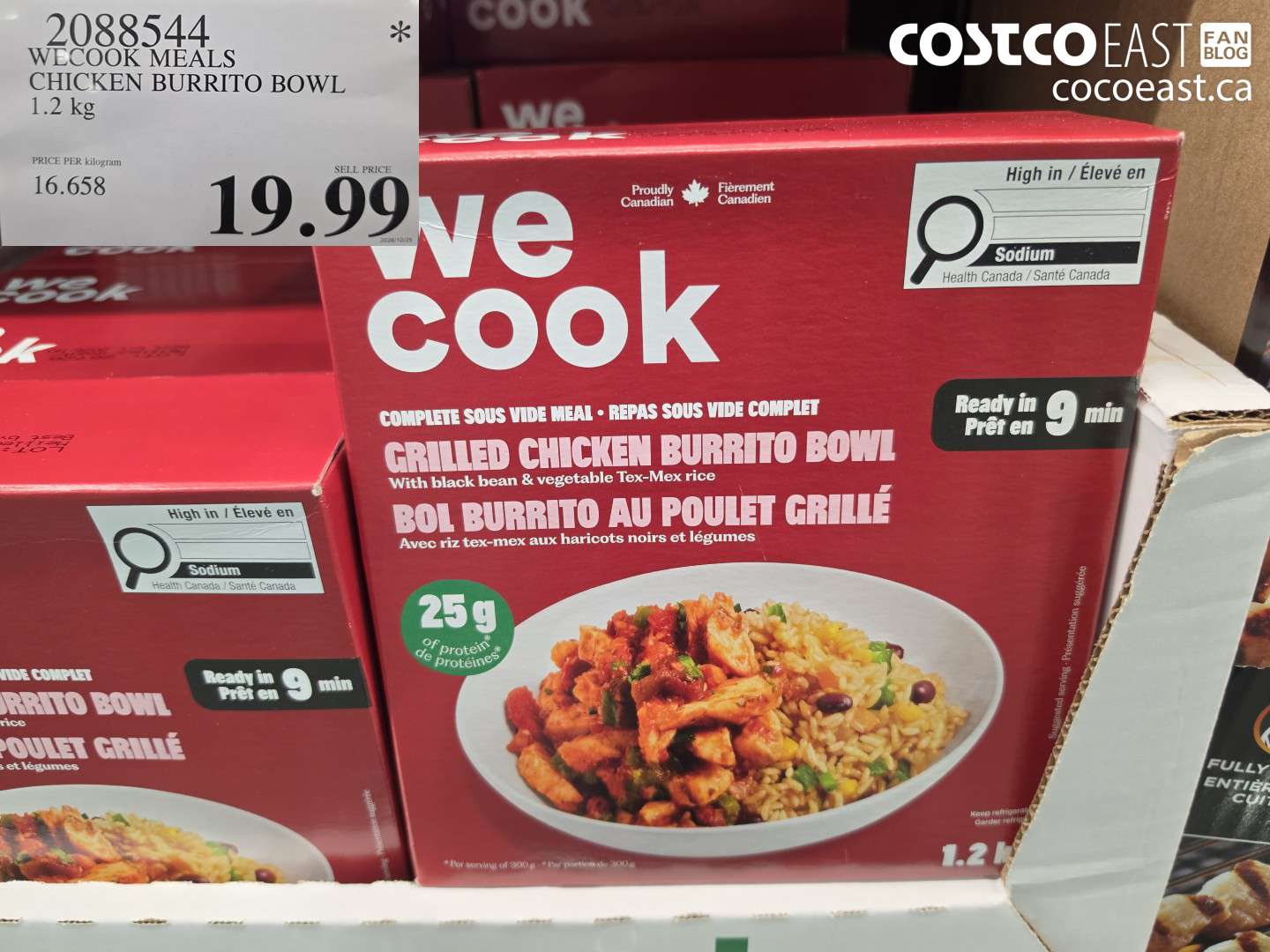 2088544 WECOOK MEALS CHICKEN BURRITO BOWL 1.2 KG $19.99