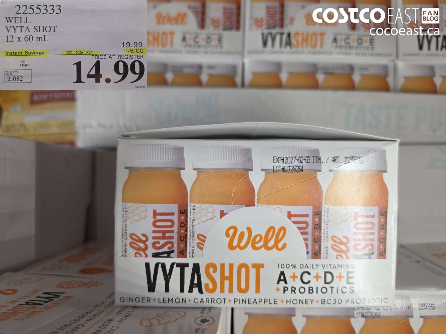 2255333 WELL VYTA SHOT 12 X 60 ML ($5.00 INSTANT SAVINGS EXPIRES ON 2026-10-25) $14.99