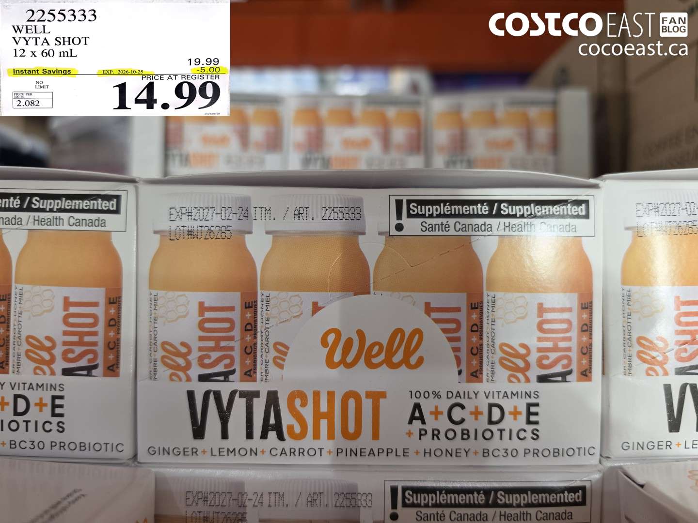 2255333 WELL VYTA SHOT 12 X 60 ML ($5.00 INSTANT SAVINGS EXPIRES ON 2026-10-25) $14.99
