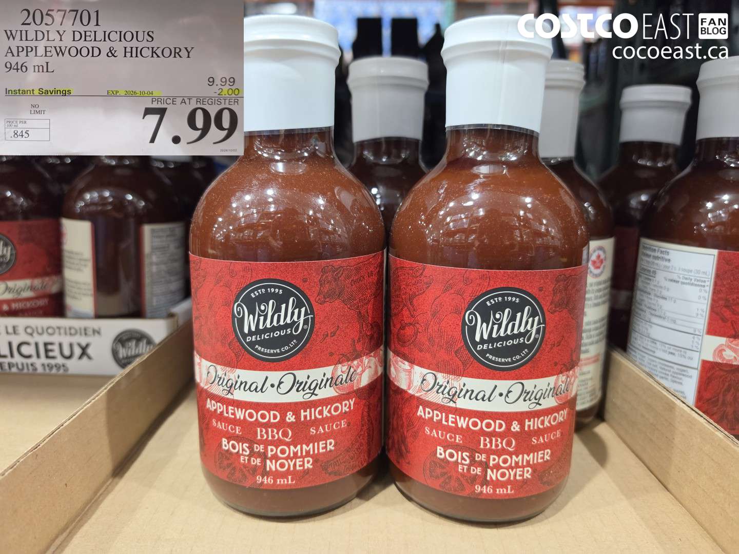 2057701 WILDLY DELICIOUS APPLEWOOD & HICKORY 946 ML ($2.00 INSTANT SAVINGS EXPIRES ON 2026-10-04) $7.99