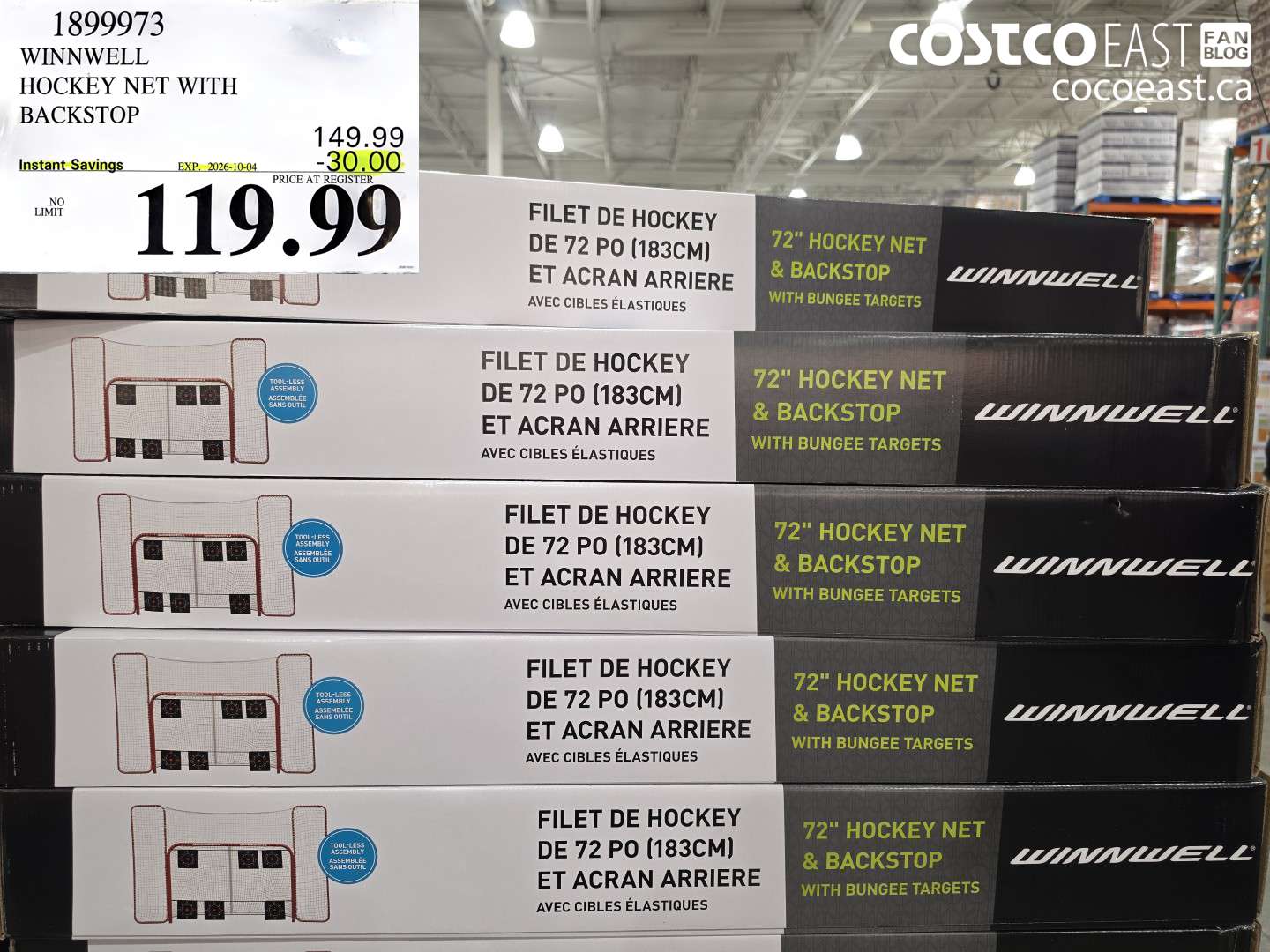 1899973 WINNWELL HOCKEY NET WITH BACKSTOP ($30.00 INSTANT SAVINGS EXPIRES ON 2026-10-04) $119.99