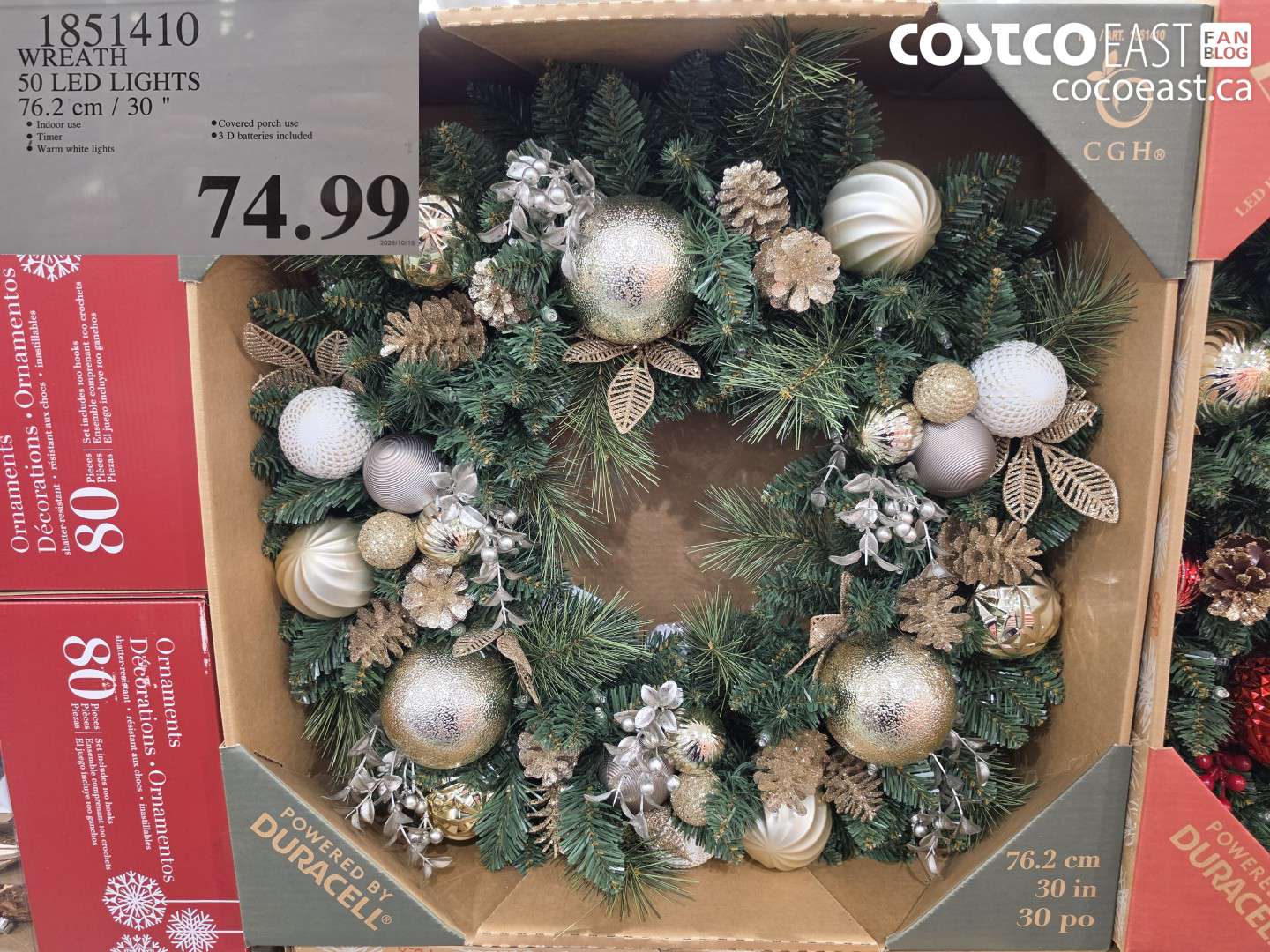 1851410 WREATH 50 LED LIGHTS 76.2 CM / 30