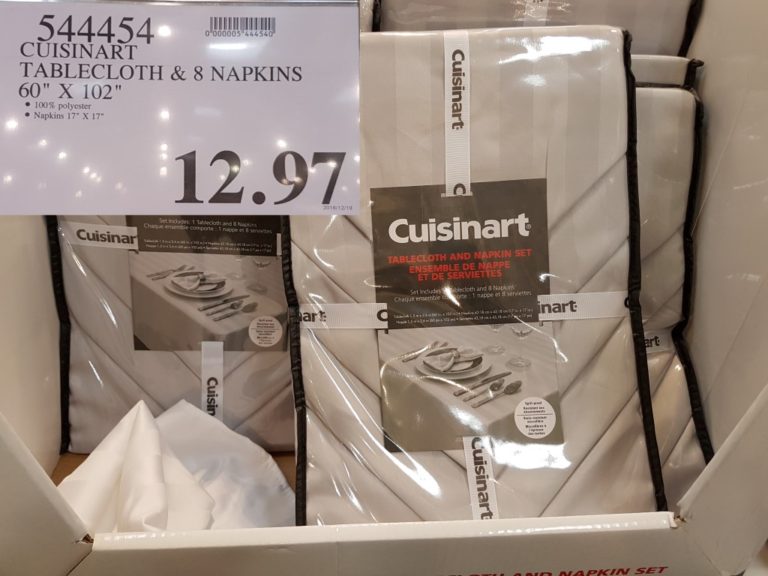 544454 CUISINART TABLECLOTH 8 NAPKINS 60 X 102 12 97 Costco East Fan Blog