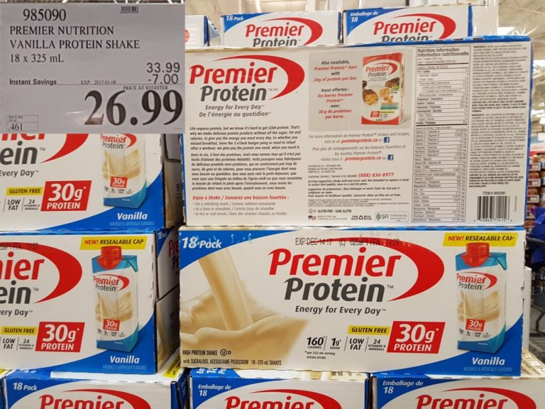 985090 PREMIER NUTRITION VANILLA PROTEIN SHAKE 18 X 325 ML 7 00 INSTANT