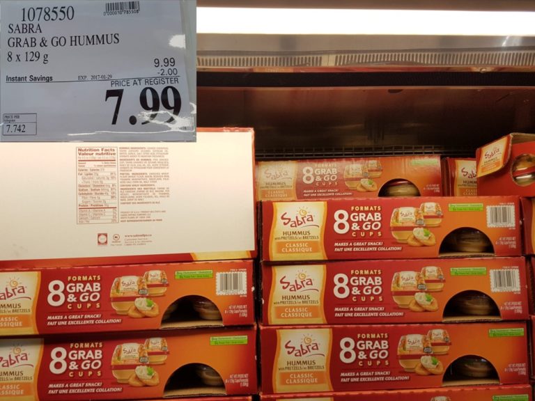1078550 SABRA GRAB GO HUMMUS 8 X 129 G 2 00 INSTANT SAVINGS EXPIRES ON