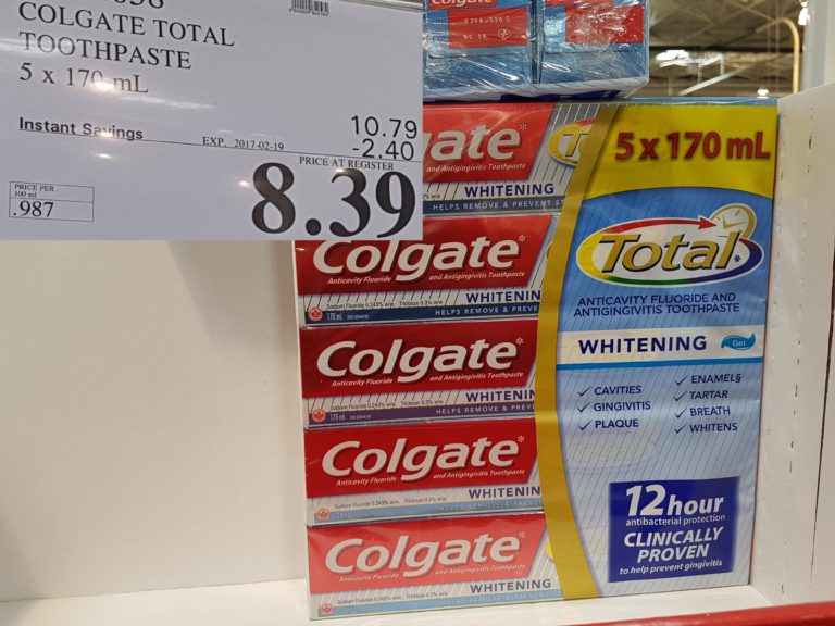 1291479 COLGATE TOTAL TOOTHPASTE 5 x 170 mL 2 40 INSTANT SAVINGS