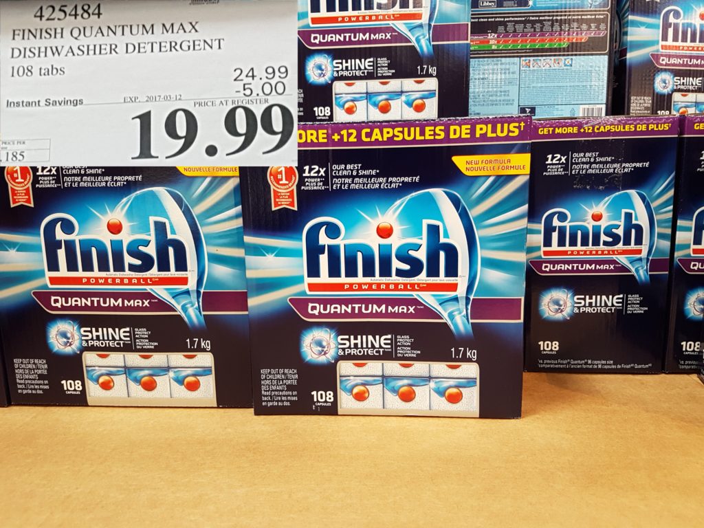 425484 FINISH QUANTUM MAX DISHWASHER DETERGENT 108 TABS 5 00 INSTANT
