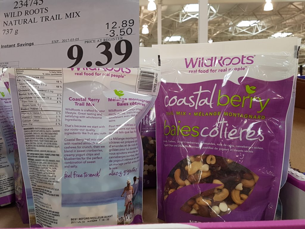 234745 WILD ROOTS NATURAL TRAIL MIX 737 G 3 50 INSTANT SAVINGS EXPIRES