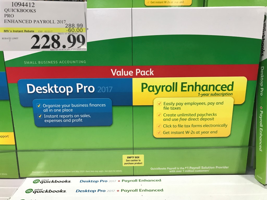 quickbooks desktop pro 2017 with enhanced payroll